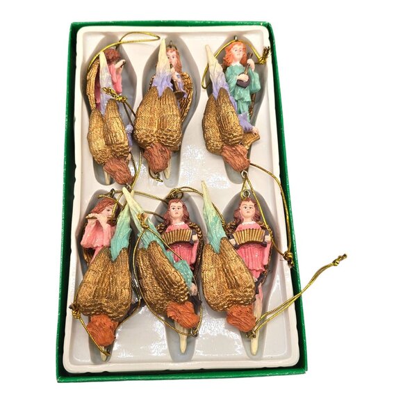 Set Of 12 Commodore Angel Icicle Ornaments 3.5" Vtg Christmas Decorations - Picture 10 of 13